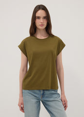 OVS Green Pure Cotton Regular-Fit Short-Sleeve T-Shirt