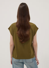 OVS Green Pure Cotton Regular-Fit Short-Sleeve T-Shirt