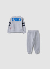 OVS Grey oversized cotton jogging set with Spidey print for baby boy