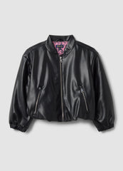 OVS Black Zip-Up Jacket, Regular Fit, For Girls
