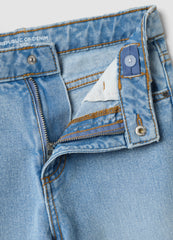 OVS Girls’ Pure Cotton Wide-Leg Denim Jeans With Embroidery