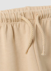OVS Beige Pure Cotton Trousers With Elasticated Waist And Print For Baby Girl