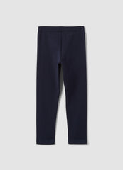 OVS Blue Stretch Organic Cotton Leggings With Rhinestones For Girls