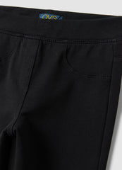 OVS Girls’ Black Slim-Fit Stretch Organic Cotton Treggings
