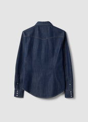 OVS Dark Blue Pure Cotton Denim Shirt, Regular Fit
