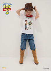OVS White Pure Cotton Toy Story Print T-Shirt For Boys