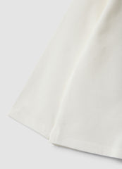 OVS White Stretch Organic Cotton Polo Shirt With Ruffle Detailing For Baby Girl