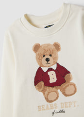 OVS Multicoloured Pure Cotton Set With Teddy Bear Print For Girls