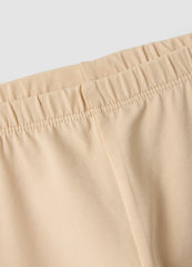 OVS Beige Stretch Organic Cotton Leggings With Bows For Baby Girl