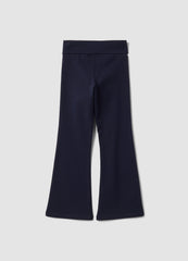OVS Girls' Blue Flared Leggings In Stretchy Organic Cotton