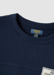 OVS Blue Organic Cotton Sweatshirt With Print For Boys, Relaxed Fit