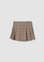 OVS Girls’ Brown Checked Stretch Viscose Skort