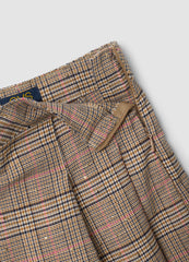 OVS Girls’ Brown Checked Stretch Viscose Skort