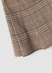 OVS Girls’ Brown Checked Stretch Viscose Skort