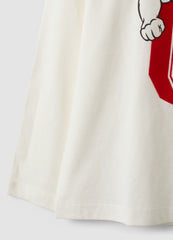 OVS White Pure Cotton Crew-Neck T-Shirt With Bear Print For Boys