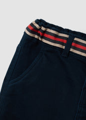 OVS Blue Stretch Cotton Trousers With Elasticated Waist For Baby Boy