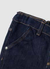 OVS Dark Blue Stretch Cotton Denim Jeans With Turn-Up Cuffs For Baby Boy