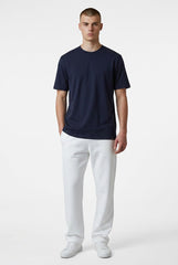 OVS Blue Pure Cotton Crew-Neck T-Shirt, Regular Fit
