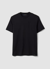 OVS Black Crew-Neck Pure Cotton T-Shirt, Regular Fit