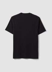 OVS Black Crew-Neck Pure Cotton T-Shirt, Regular Fit