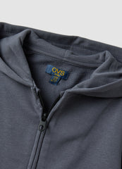 OVS Grey Cotton-Blend Hooded Sweatshirt, Regular Fit, For Boys