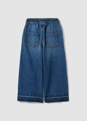 OVS Girls’ Blue Wide-Leg Pure Cotton Jeans With Elasticated Waist