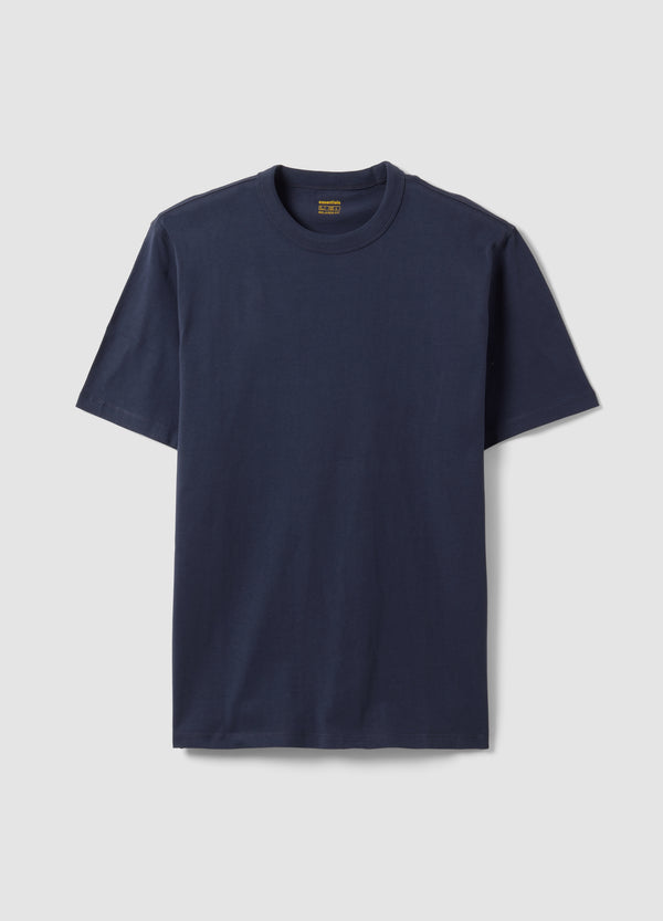 OVS Blue Pure Cotton Crew-Neck T-Shirt, Relaxed Fit