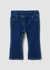 OVS Blue Stretch Cotton Flare-Fit Jeggings For Baby Girl