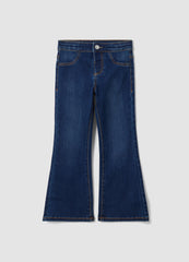 OVS Girls’ Blue Flared Jeans In Stretch Cotton And Viscose