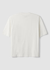 OVS White Pure Cotton Crew-Neck T-Shirt With Chest Pocket, Boxy Fit