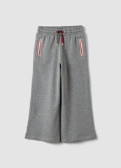 OVS Grey Cotton And Viscose Blend Culotte Trousers For Girls
