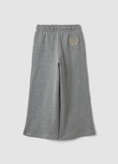 OVS Grey Cotton And Viscose Blend Culotte Trousers For Girls