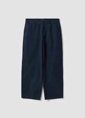OVS Blue Pure Cotton Barrel-Fit Chino Trousers