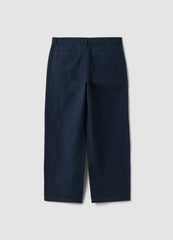 OVS Blue Pure Cotton Barrel-Fit Chino Trousers