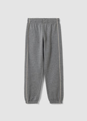 OVS Grey Organic Cotton Comfort-Fit Joggers For Boys
