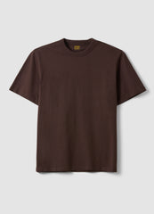 OVS Brown Pure Cotton Crew-Neck T-Shirt, Relaxed Fit