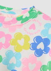 OVS Multicolour Cotton-Blend Crew-Neck Sweatshirt With Floral Print
