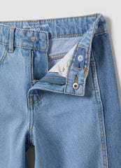 OVS Light Blue Wide-Leg Pure Cotton Jeans For Girls