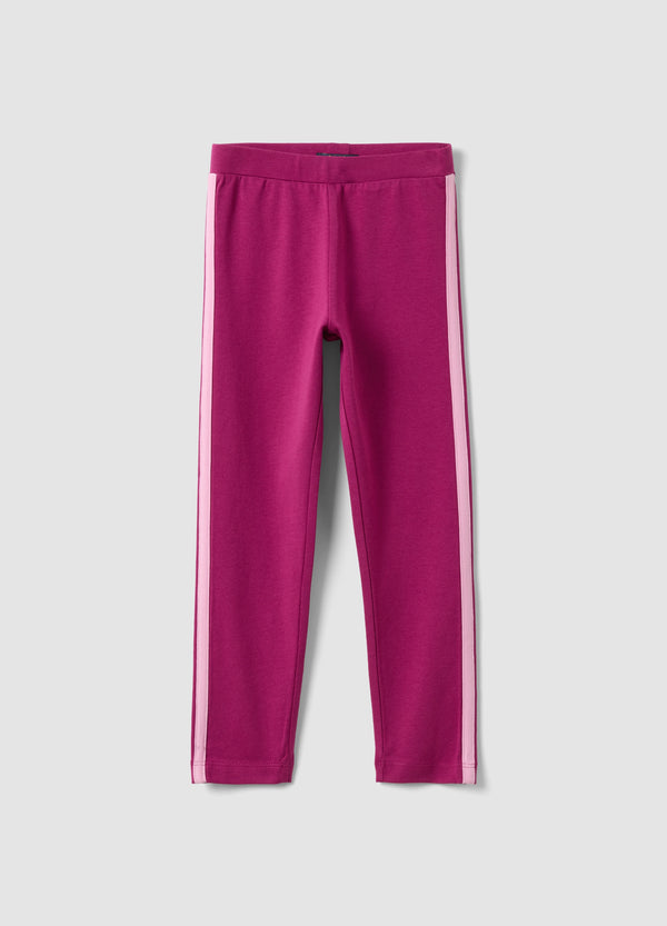 OVS Girls’ purple skinny-fit organic stretch cotton leggings