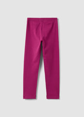 OVS Girls’ purple skinny-fit organic stretch cotton leggings