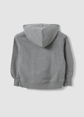 OVS Grey Cotton-Viscose Blend Sweatshirt With Embroidered Teddy Bear For Girls