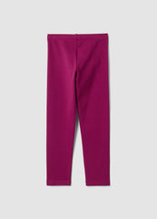 OVS Purple and black stretch organic cotton leggings with star for girls
