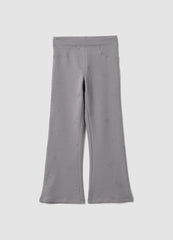 OVS Grey flared treggings in stretch organic cotton with glitter wings