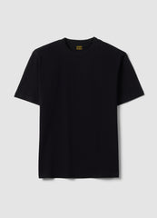 OVS Black Pure Cotton Crew-Neck T-Shirt With A Relaxed Fit