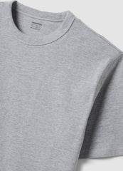 OVS Grey Pure Cotton Crew-Neck T-Shirt, Relaxed Fit