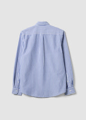OVS Blue striped pure cotton Oxford shirt, regular fit