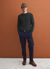 OVS Green pure cotton crew-neck jumper, regular fit