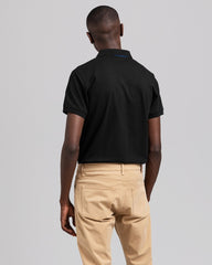 Contrast Collar Pique Polo Shirt