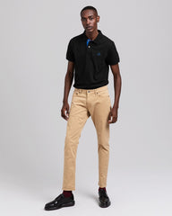Contrast Collar Pique Polo Shirt