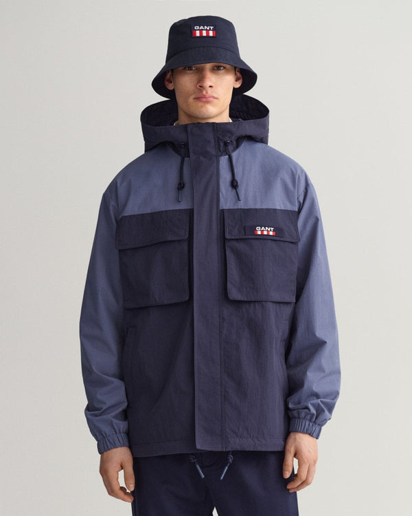 Blocked Hooded Jacket